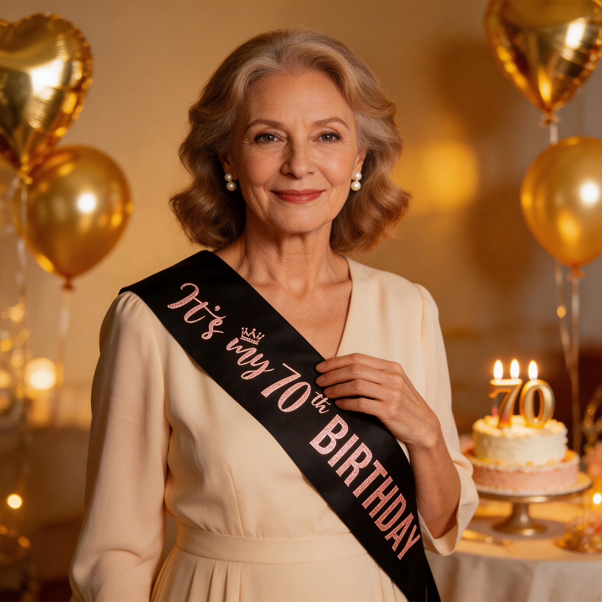 Birthday Sash Glitter - Elegant 