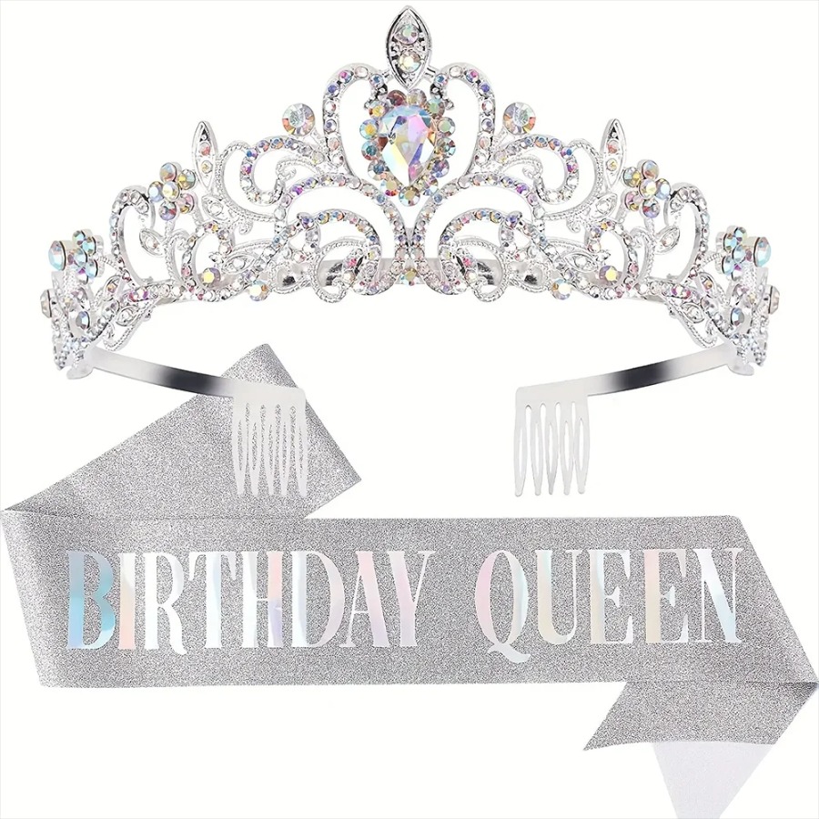 2pcs/Set Bling Rhinestone Crys - Birthday Sash Glitter review and price