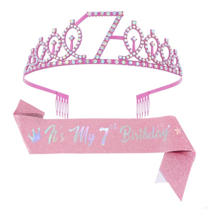 Glittering Pink Birthday Tiara - Birthday Sash Glitter review and price