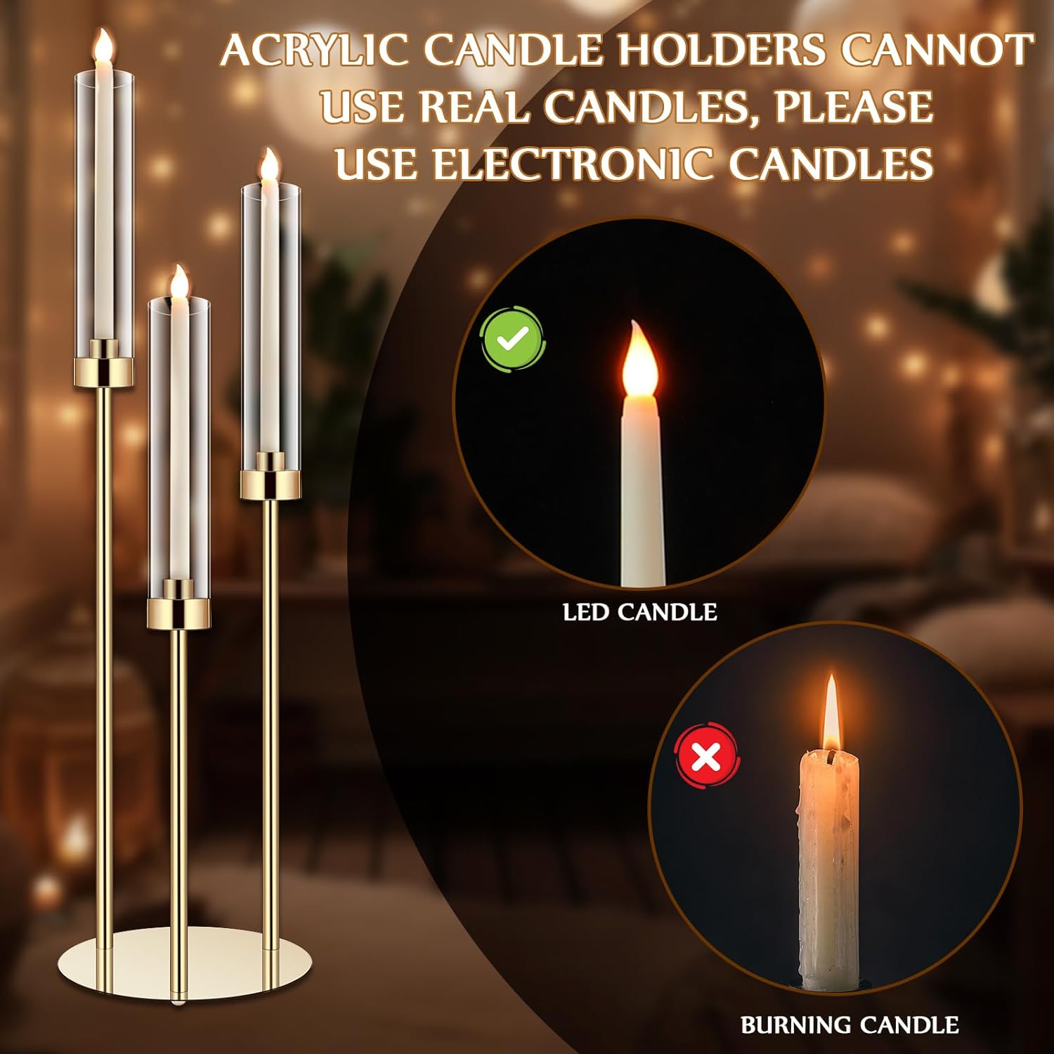 1 Set Acrylic Candelabra Cente - Centerpiece Stick review and price