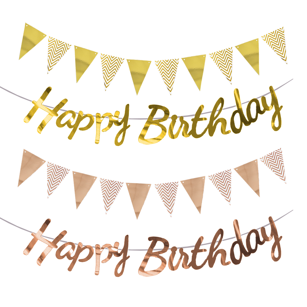 Happy Birthday Banner Gold Sil - Party Banner Gold review and price