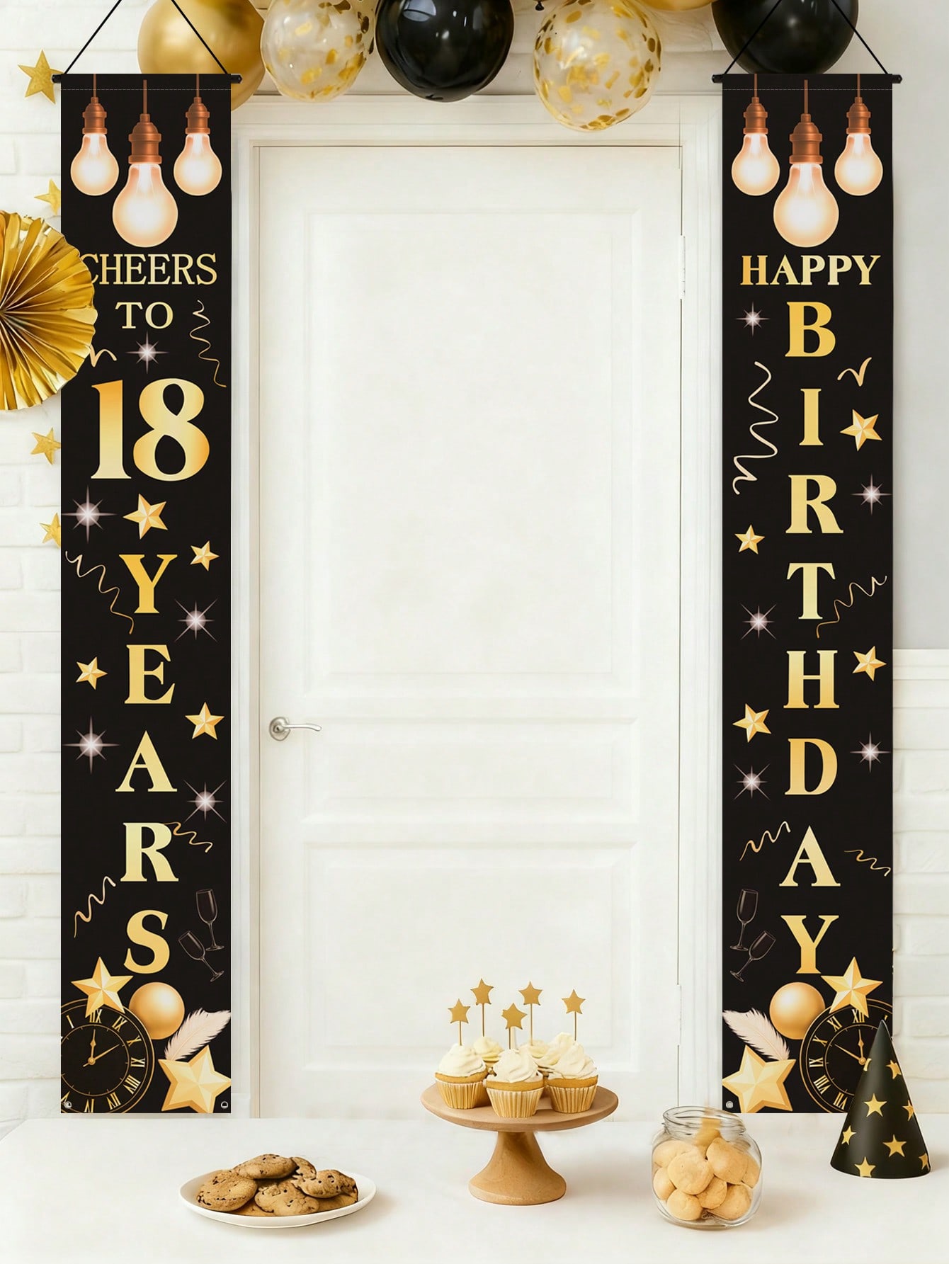 1 Pair of 18Th Birthday Celebr - Party Banner Gold review and price