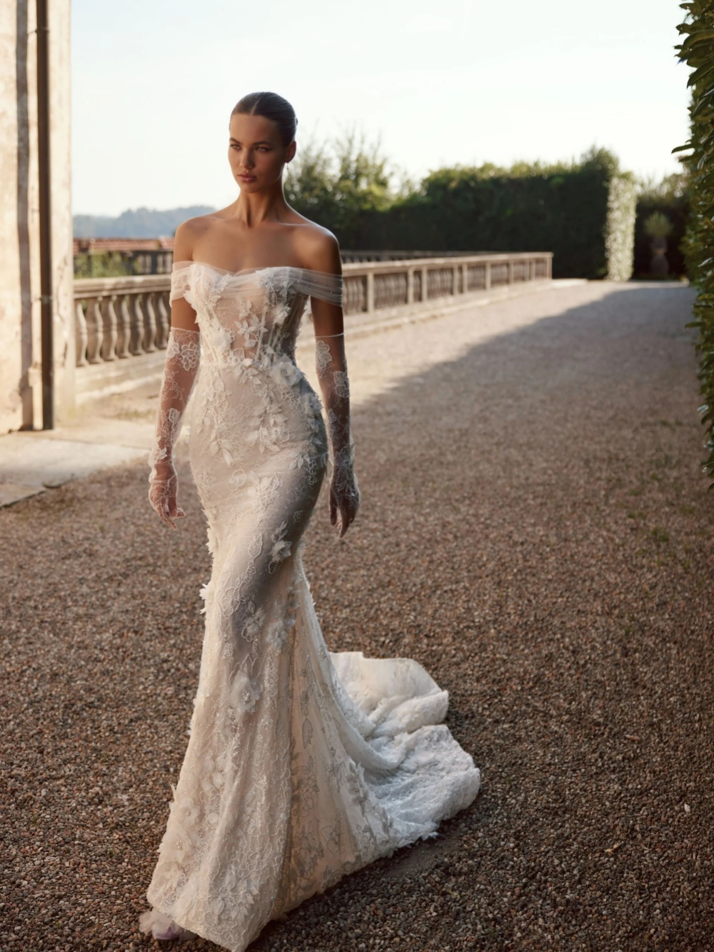 Floor-length Beaded Lace Weddi - Glitter Tablecloth review and price
