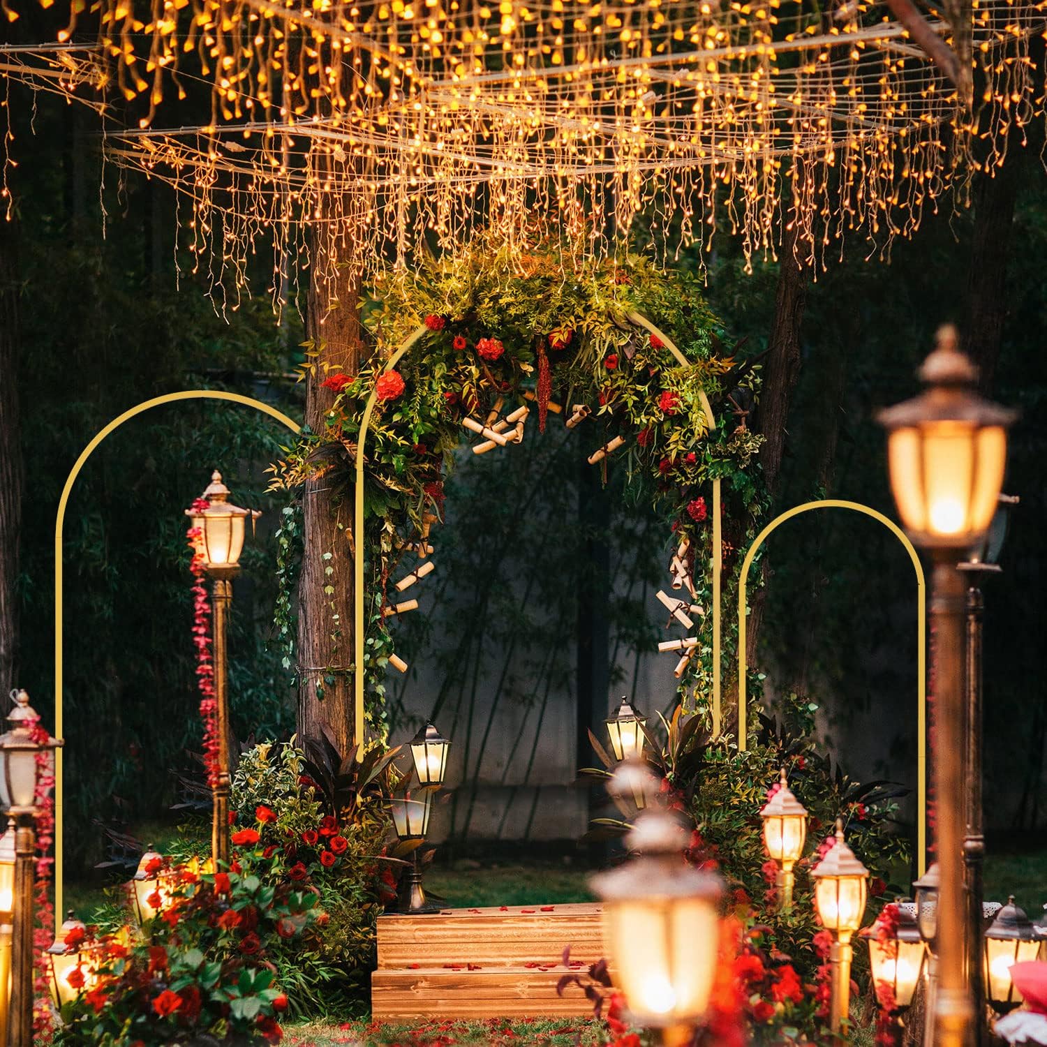 1pc Gold Metal Arch Backdrop S - Balloon Arch Kit review and price