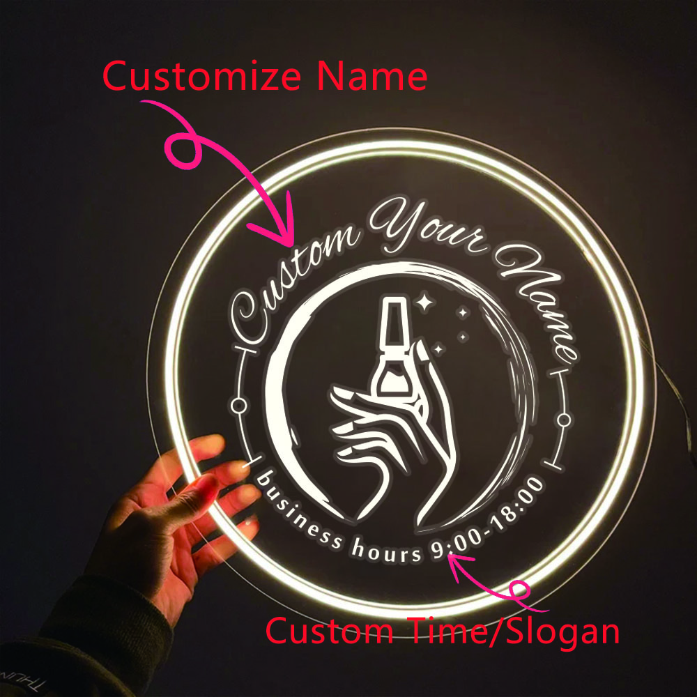 1PC Round Shape Nail Art Theme - Neon Sign Party review and price