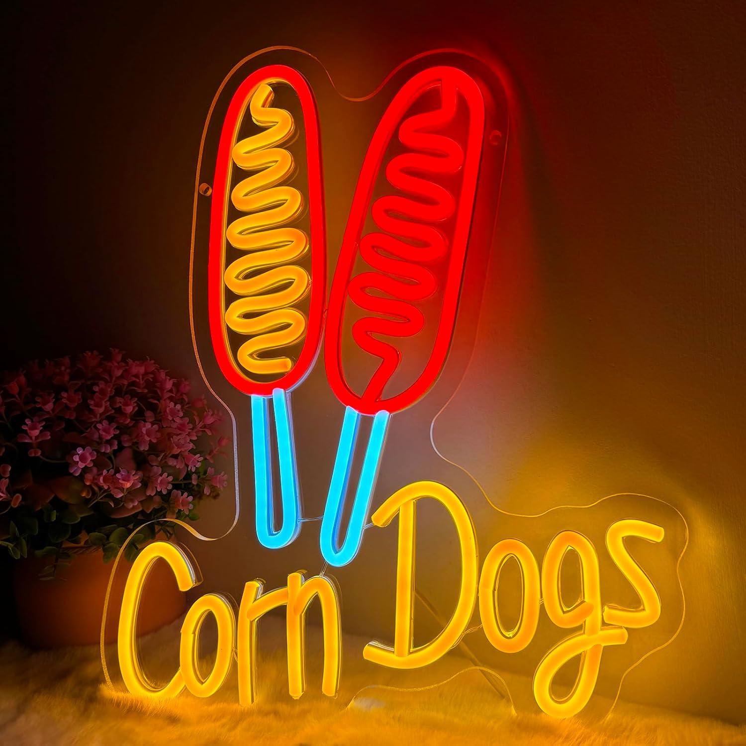 Corn Dog Neon Sign Snack USB D - Neon Sign Party review and price