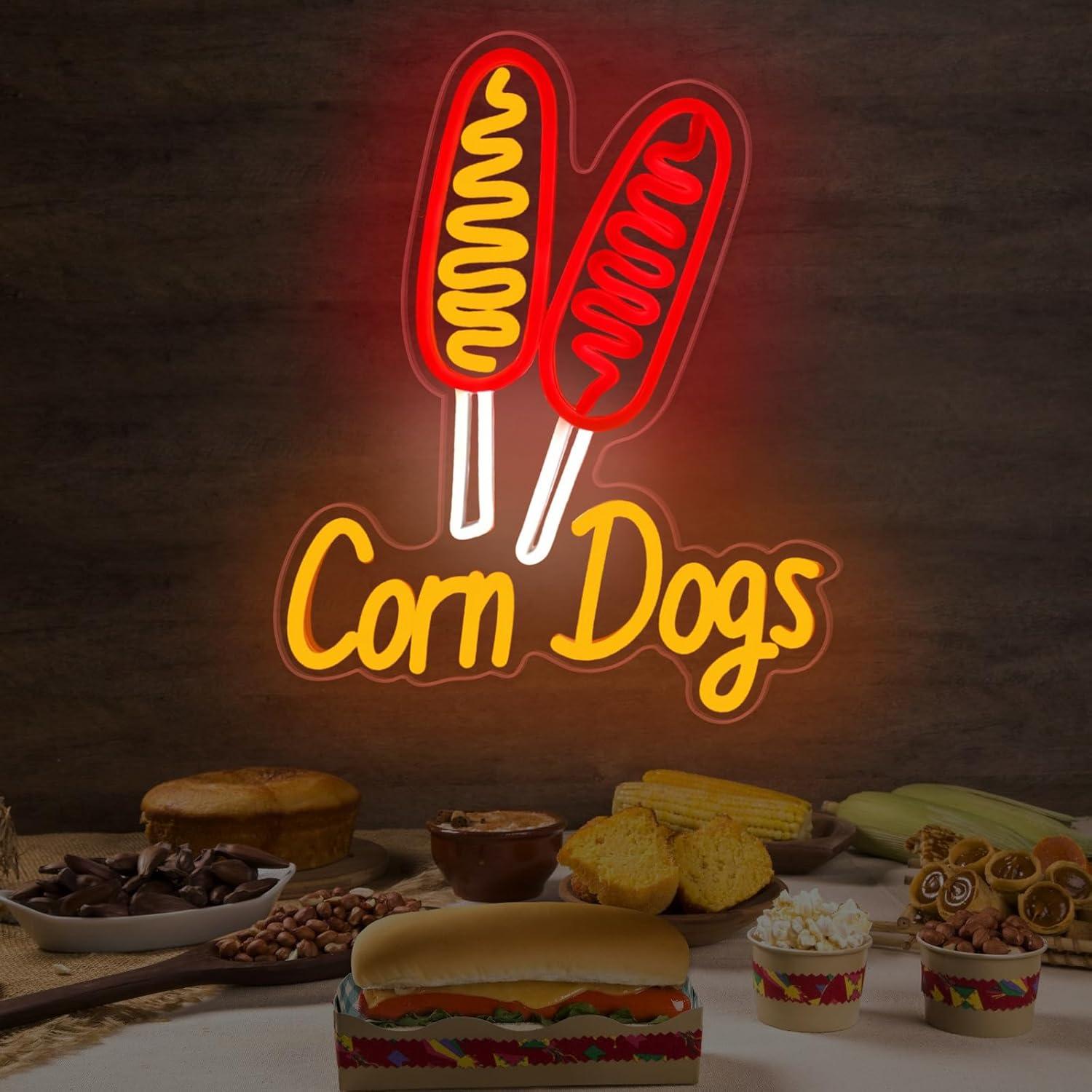 Corn Dog Neon Sign Snack USB D - Neon Sign Party review and price