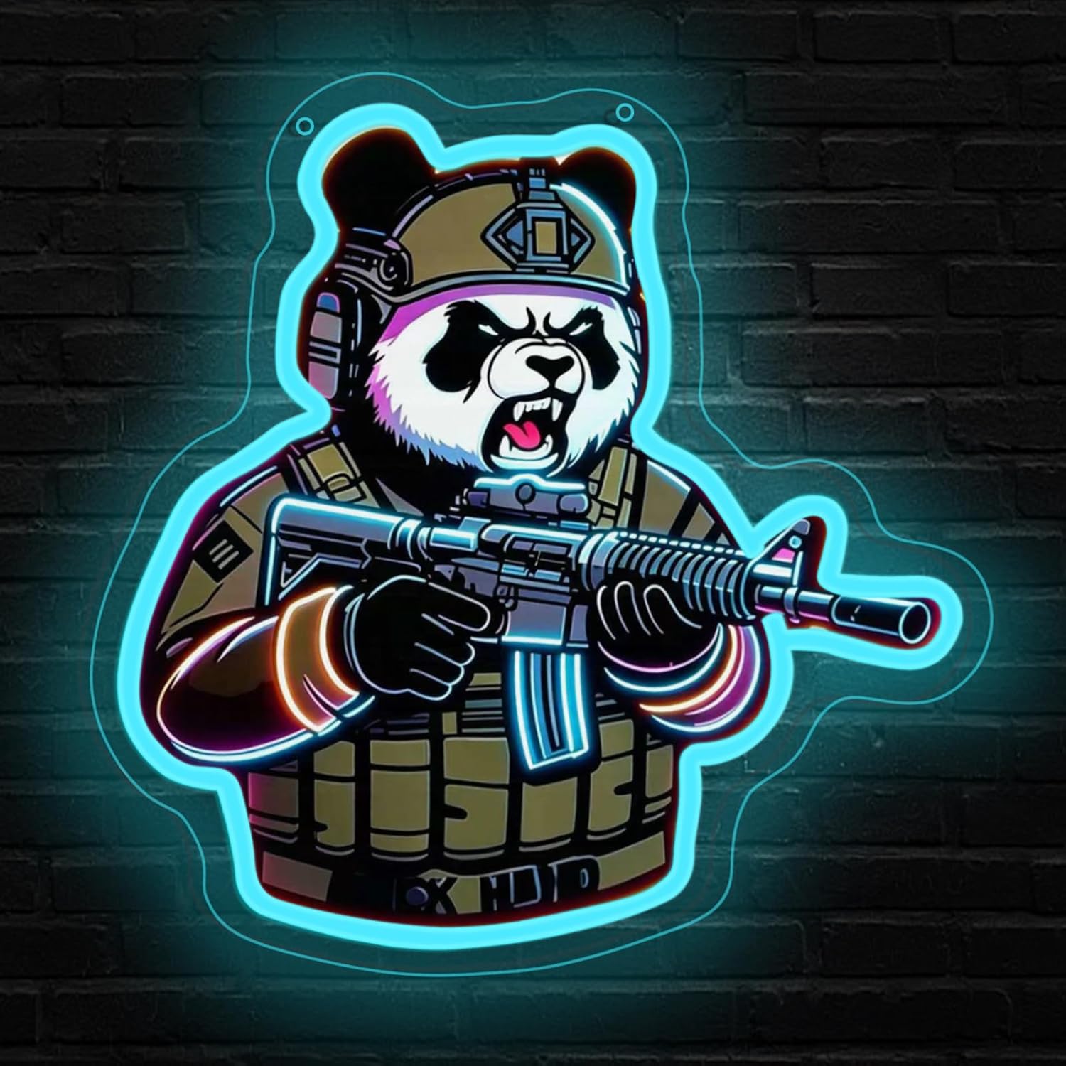 Tactical Panda Neon Sign USB P - Neon Sign Party review and price