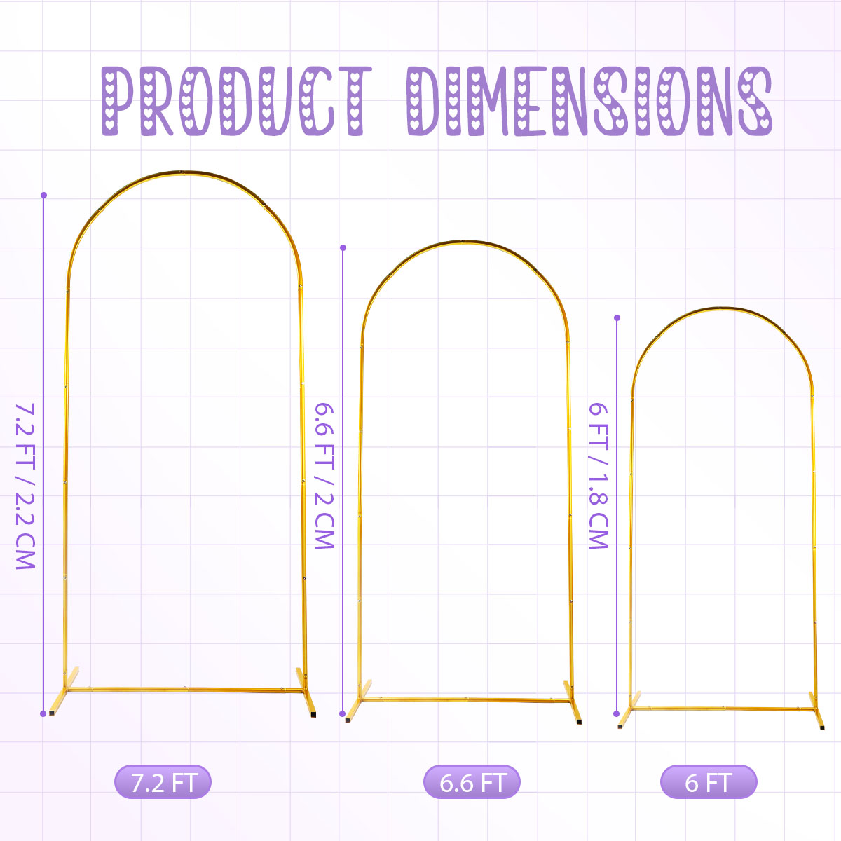 3Pack Golden Metal Arch Kits,  - Balloon Arch Kit review and price