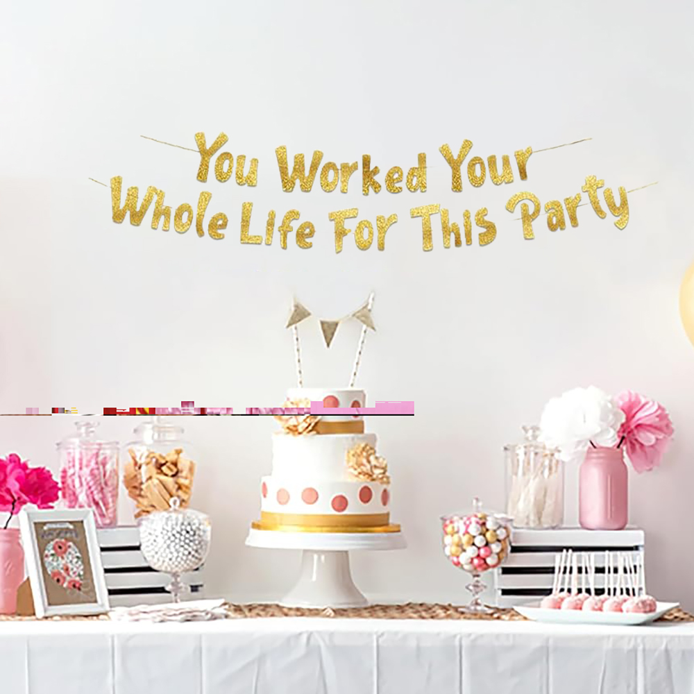 Retirement Party Decorations Y - Party Banner Gold review and price